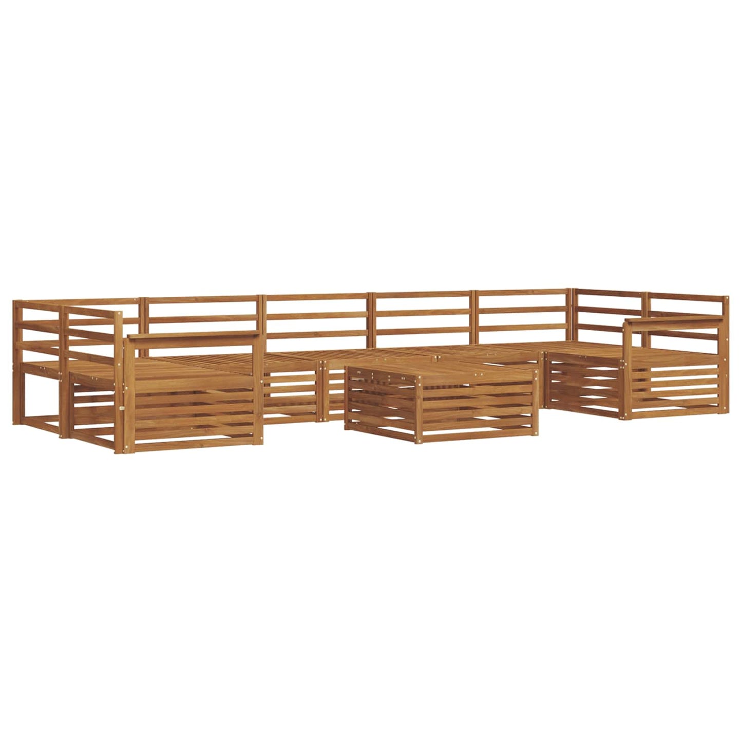 Utendørs sofa-sett 8 pcs Naturlig vidaXL