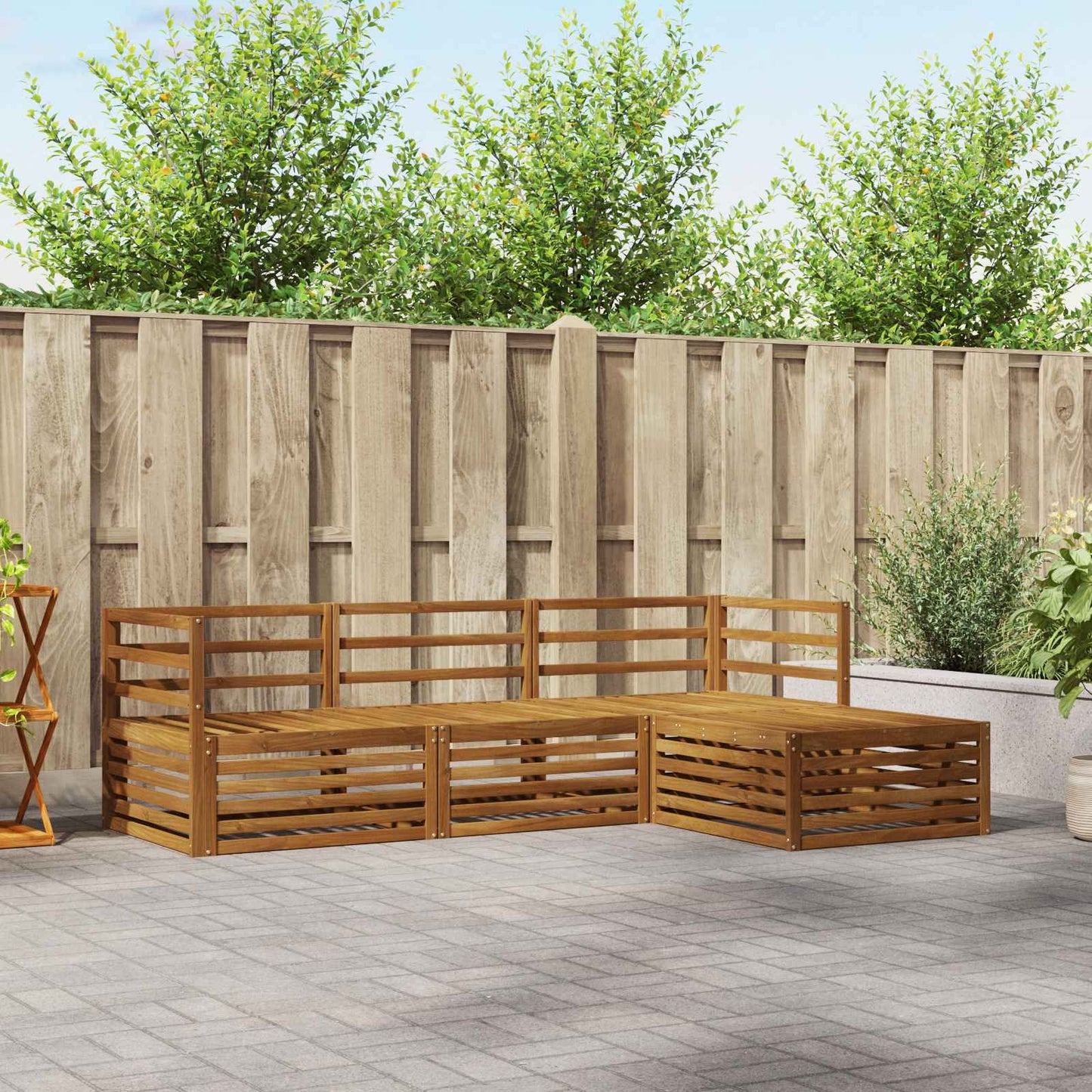 Utendørs sofa-sett Naturlig 245,5 x 162,5 x 73 cm