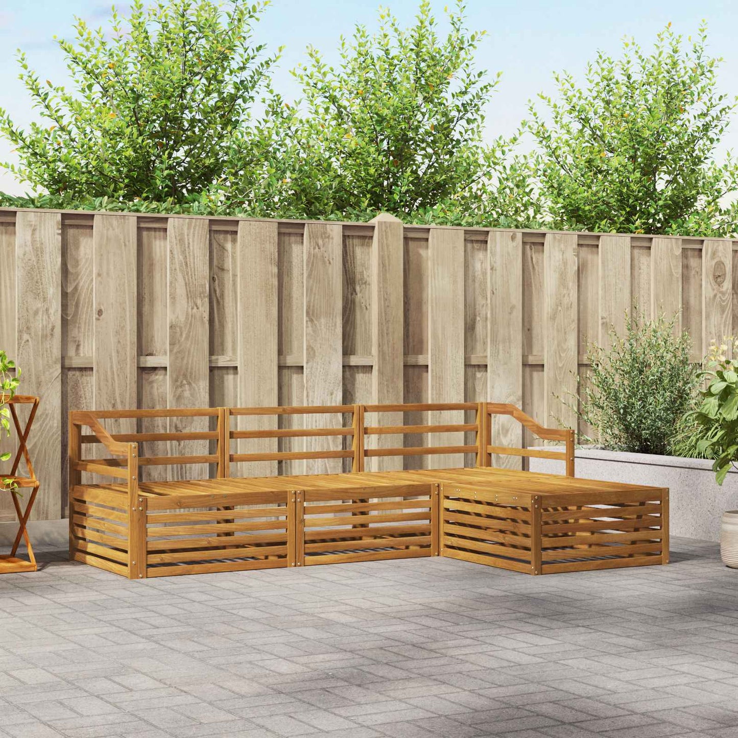 Utendørs sofa-sett Naturlig 245,5 x 162,5 x 73 cm