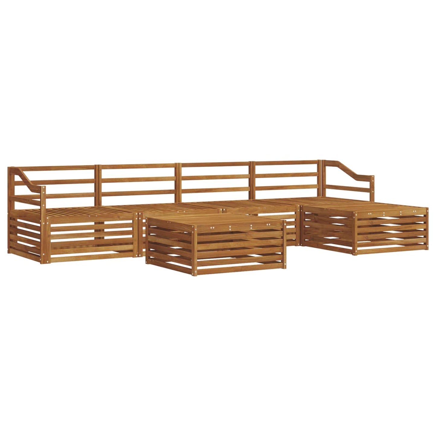 Utendørs sofa-sett 6 pcs Naturlig vidaXL