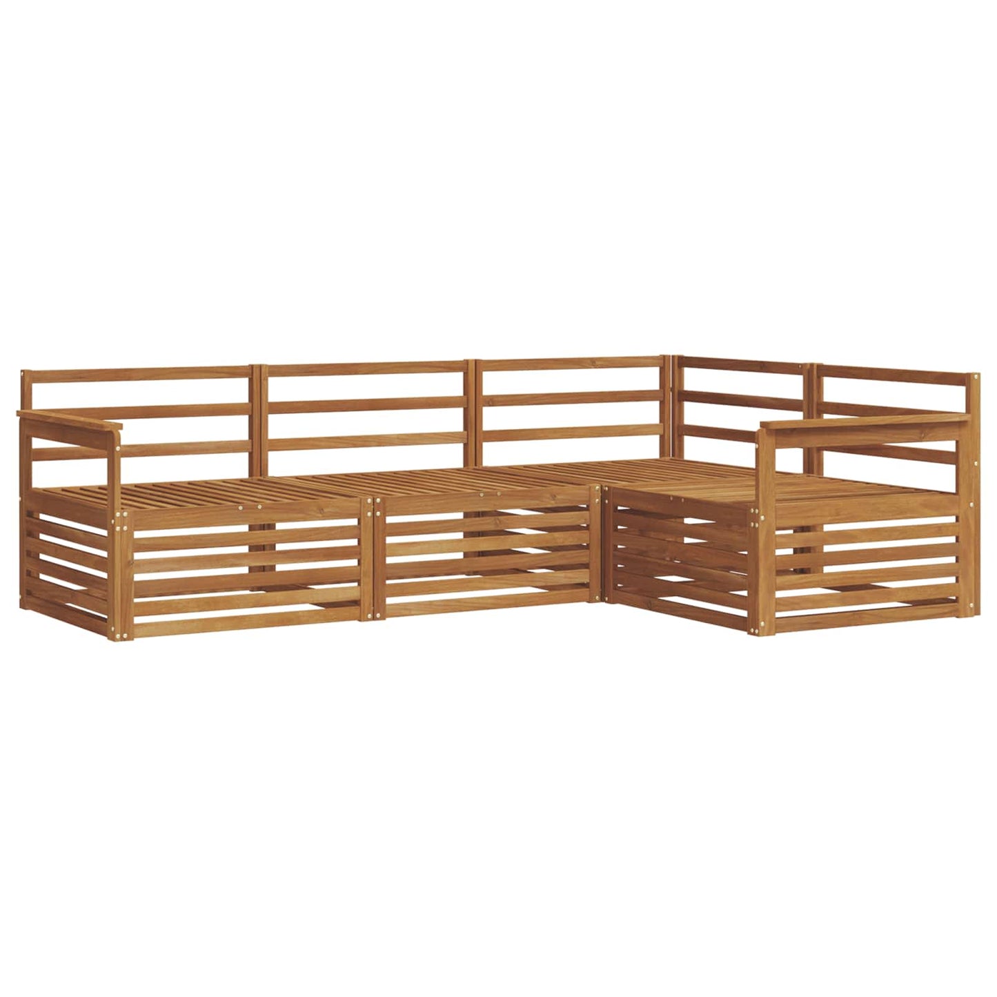 Utendørs sofa-sett 4 pcs Naturlig vidaXL