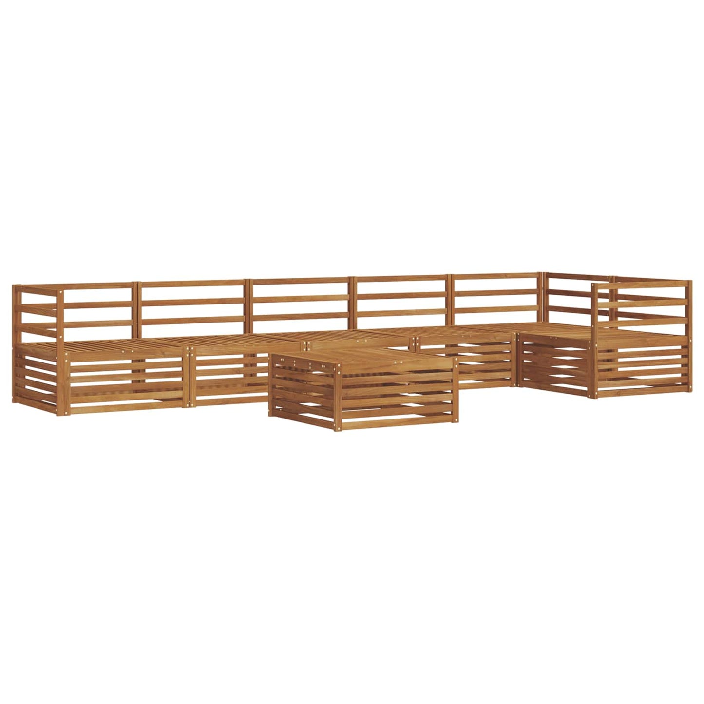 Utendørs sofa-sett 7 pcs Naturlig