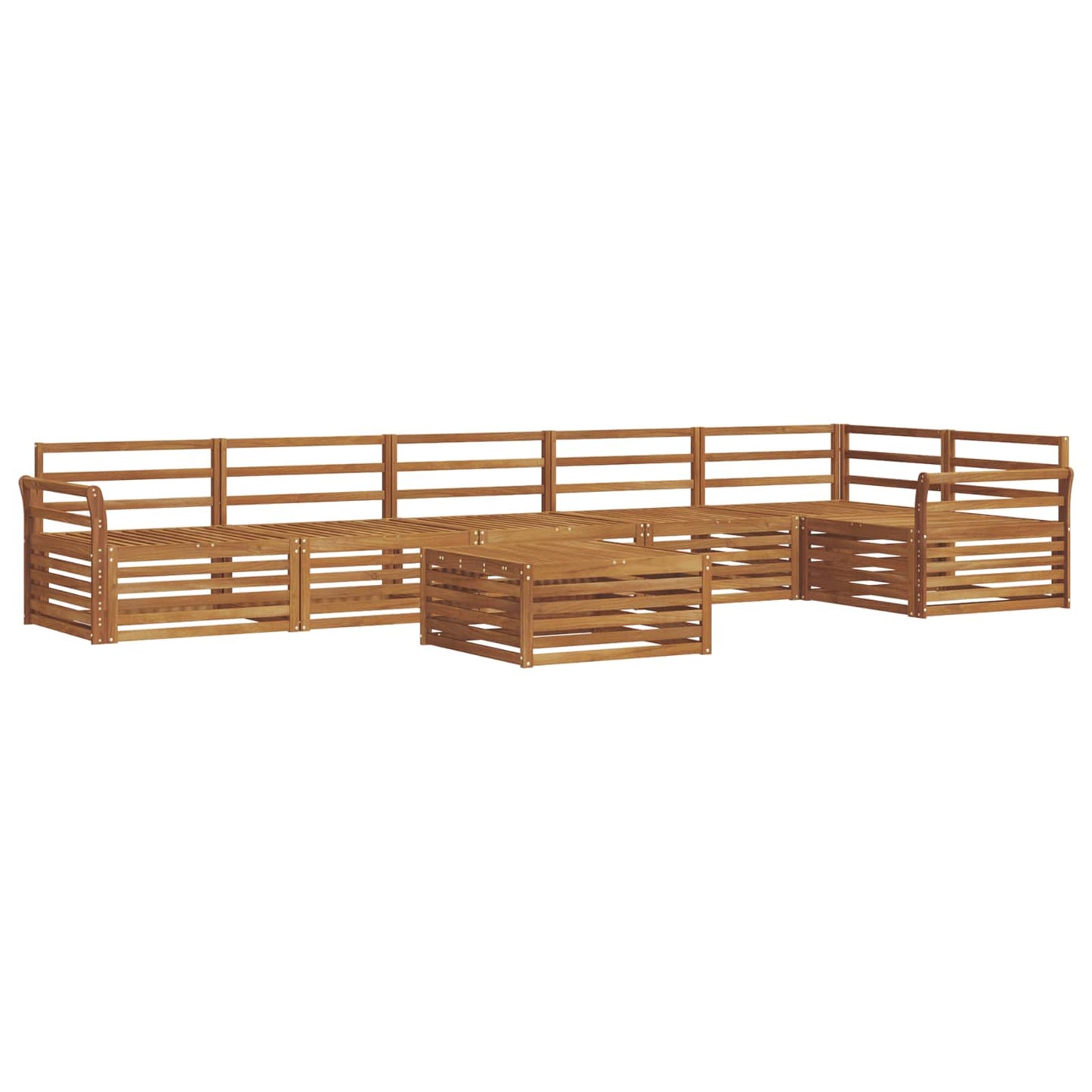 Utendørs sofa-sett 7 pcs Naturlig