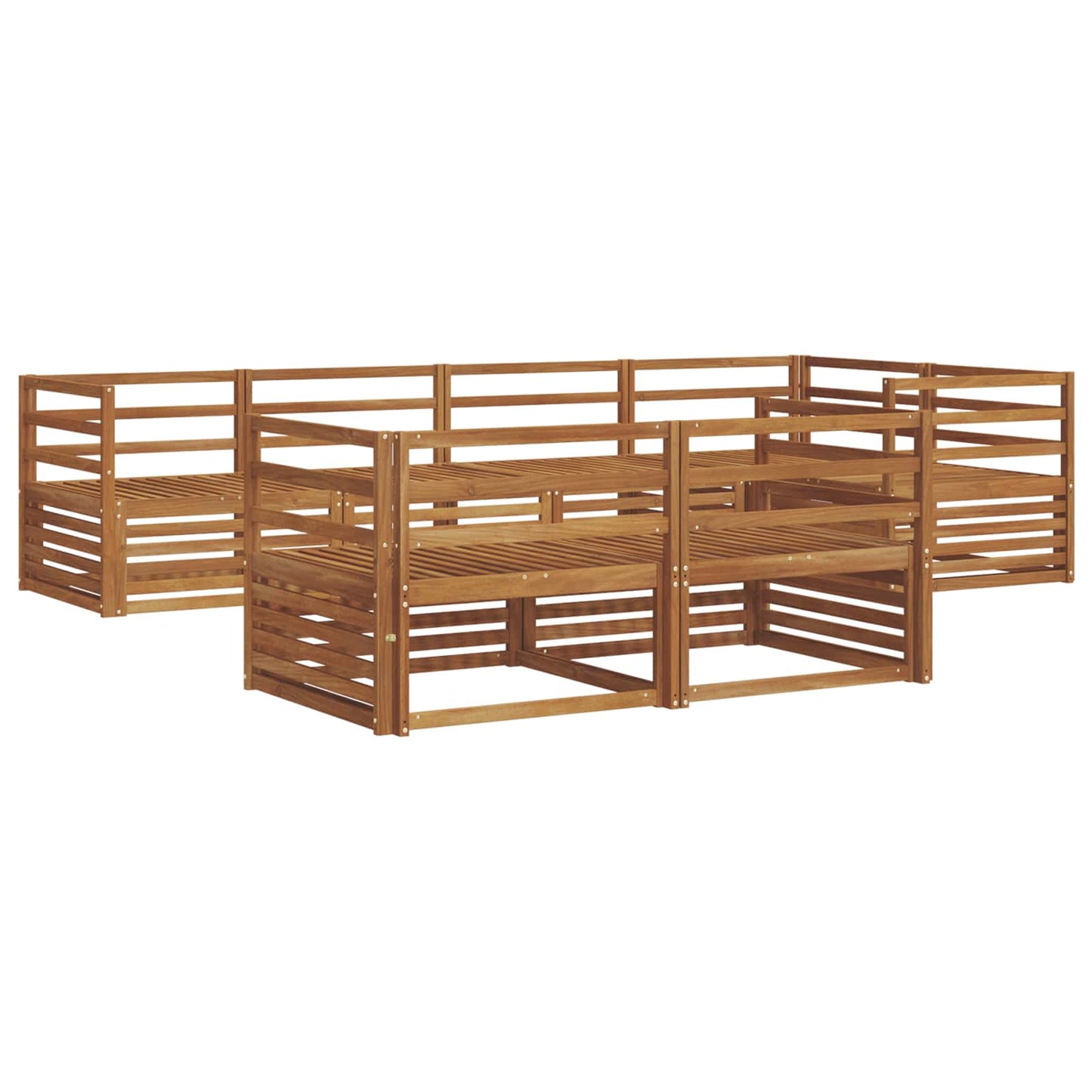 Utendørs sofa-sett 7 pcs Naturlig vidaXL