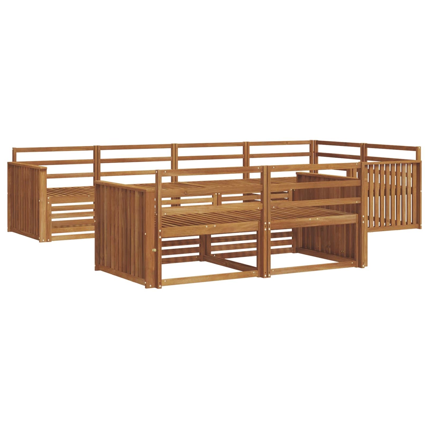 Utendørs sofa-sett 7 pcs Naturlig vidaXL