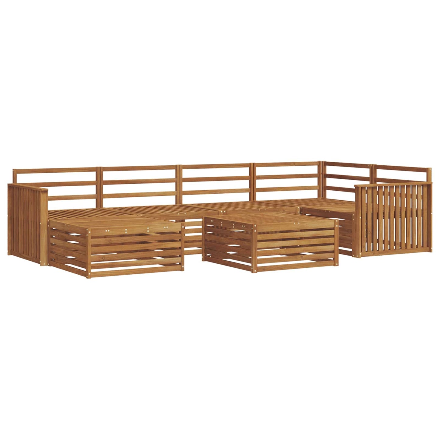 Utendørs sofa-sett 7 pcs Naturlig vidaXL