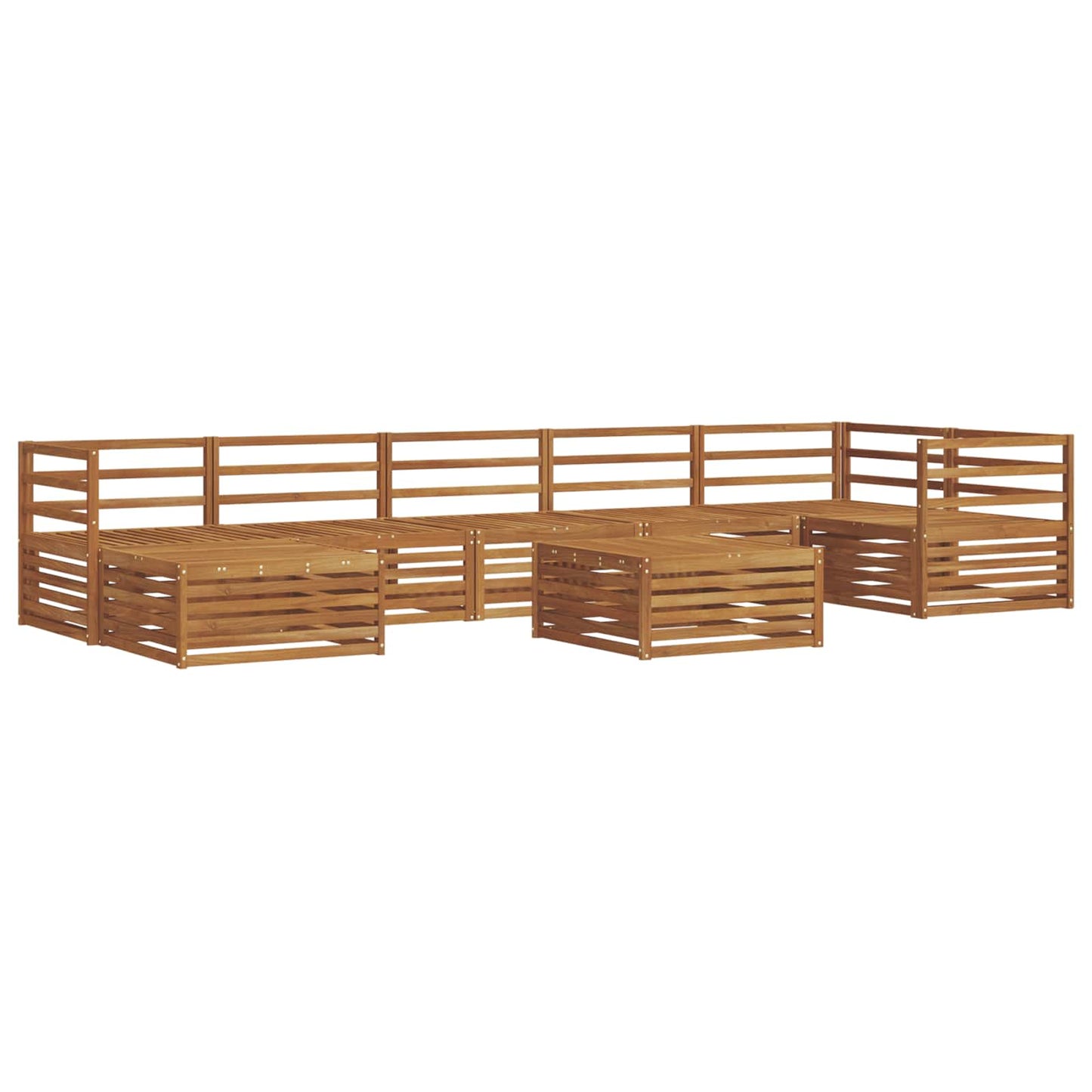 Sofasett 8 pcs Naturlig Solid akasietre vidaXL
