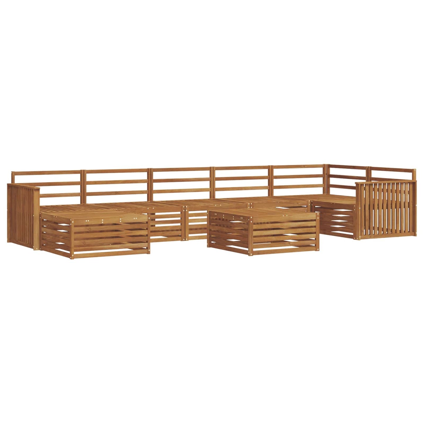 Sofasett 8 pcs Naturlig Solid akasietre vidaXL