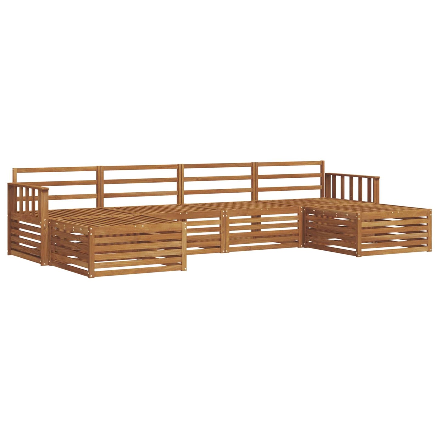 Sofasett 6 pcs Naturlig Solid akasietre