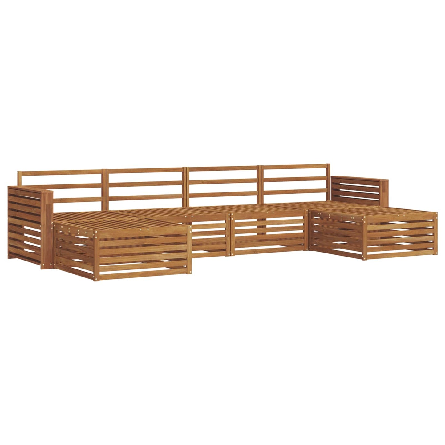 Sofasett 6 pcs Naturlig Solid akasietre