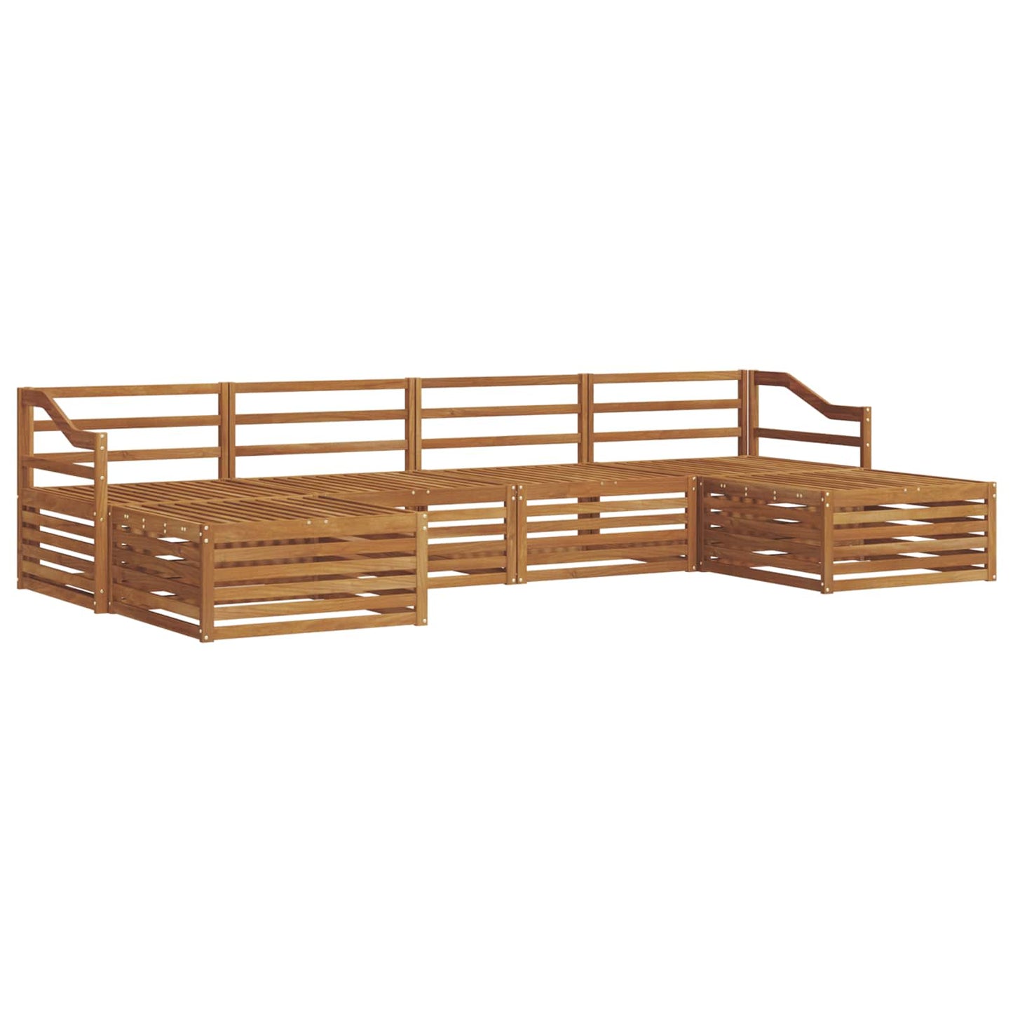 Sofasett 6 pcs Naturlig Solid akasietre