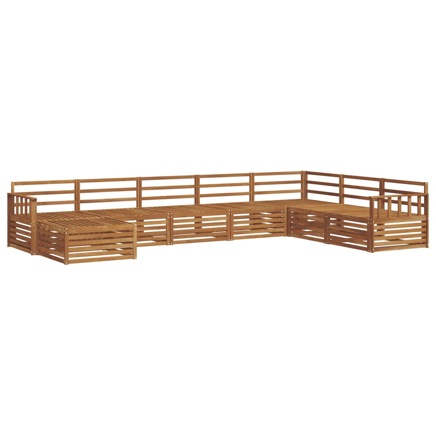 Sofasett 8 pcs Naturlig Solid akasietre vidaXL