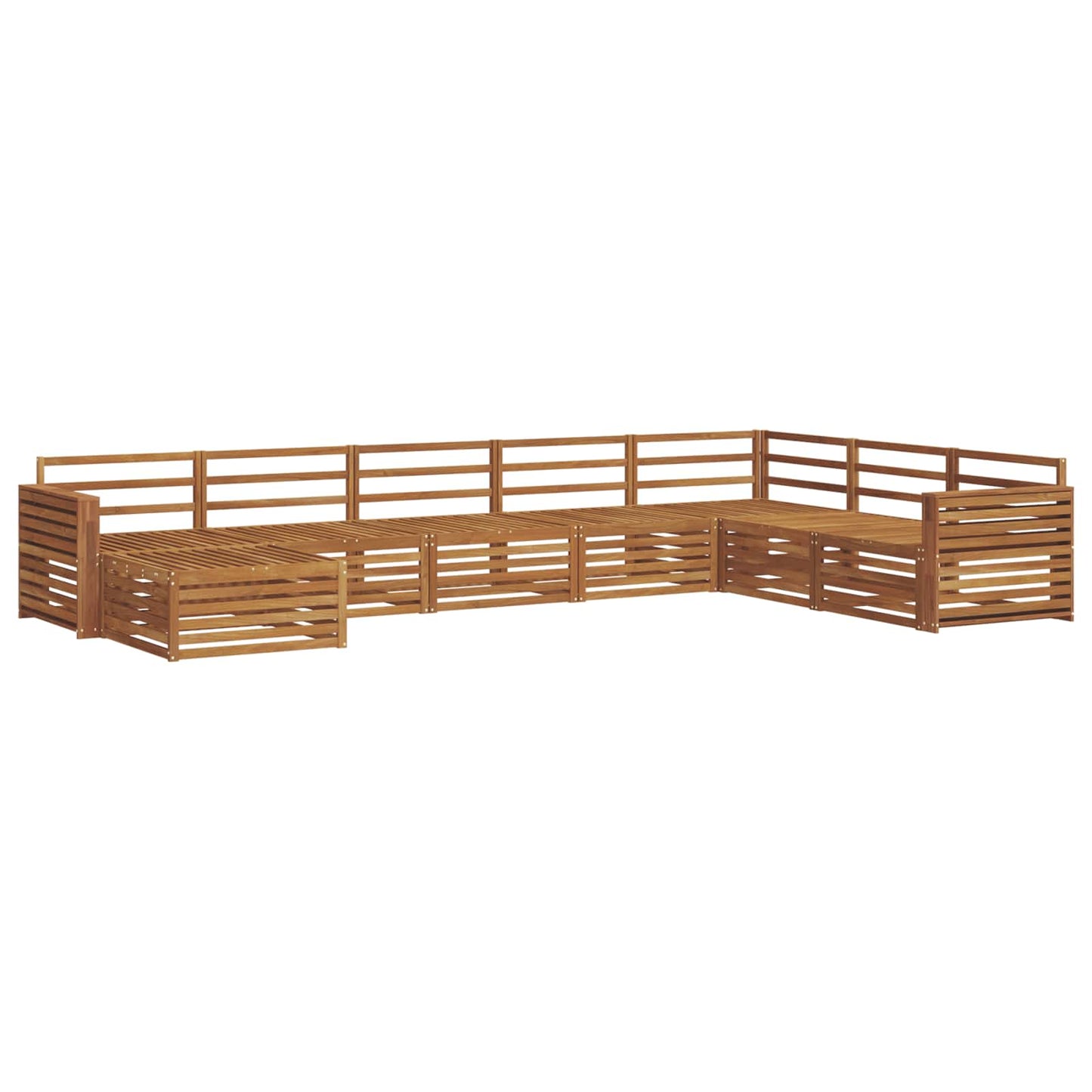 Sofasett 8 pcs Naturlig Solid akasietre vidaXL