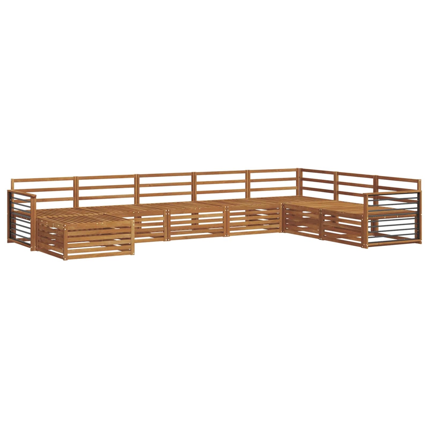 Sofasett 8 pcs Naturlig Solid akasietre vidaXL