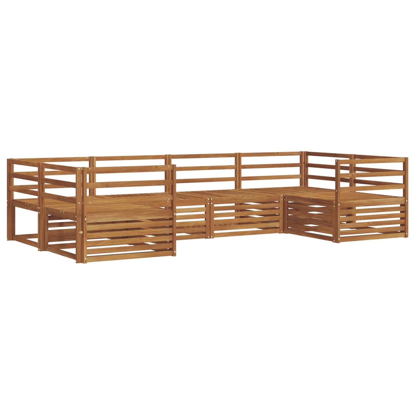 Sofasett 6 pcs Naturlig Solid akasietre vidaXL