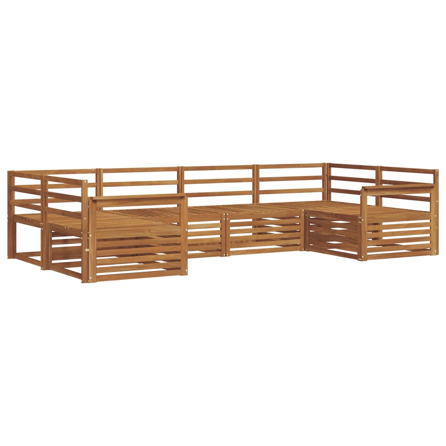 Sofasett 6 pcs Naturlig Solid akasietre vidaXL