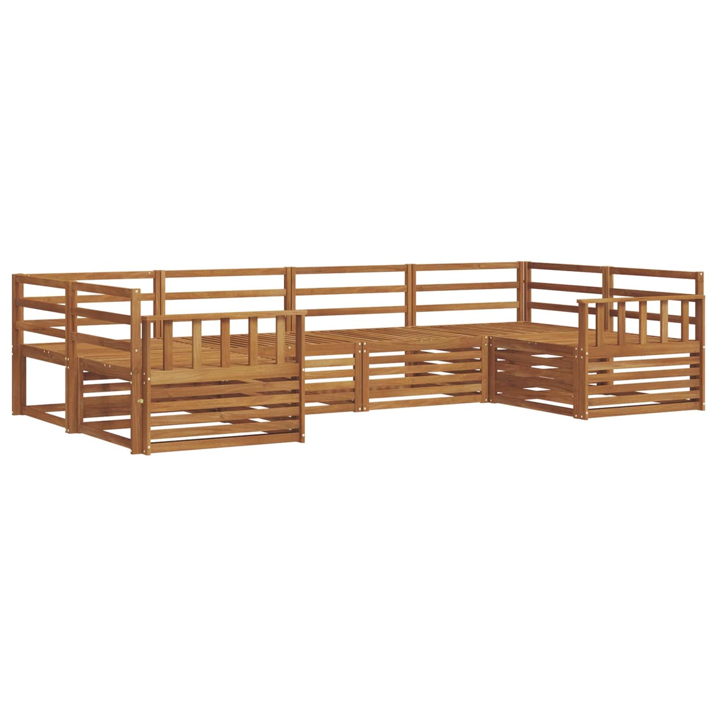 Sofasett 6 pcs Naturlig Solid akasietre vidaXL