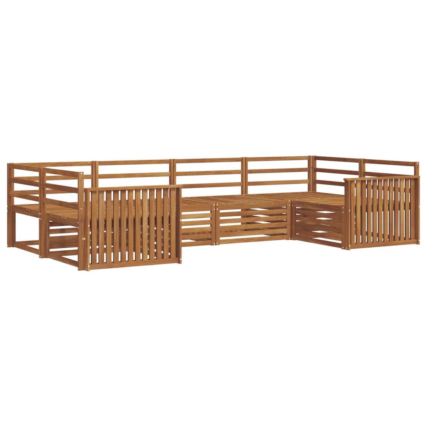 Sofasett 6 pcs Naturlig Solid akasietre vidaXL