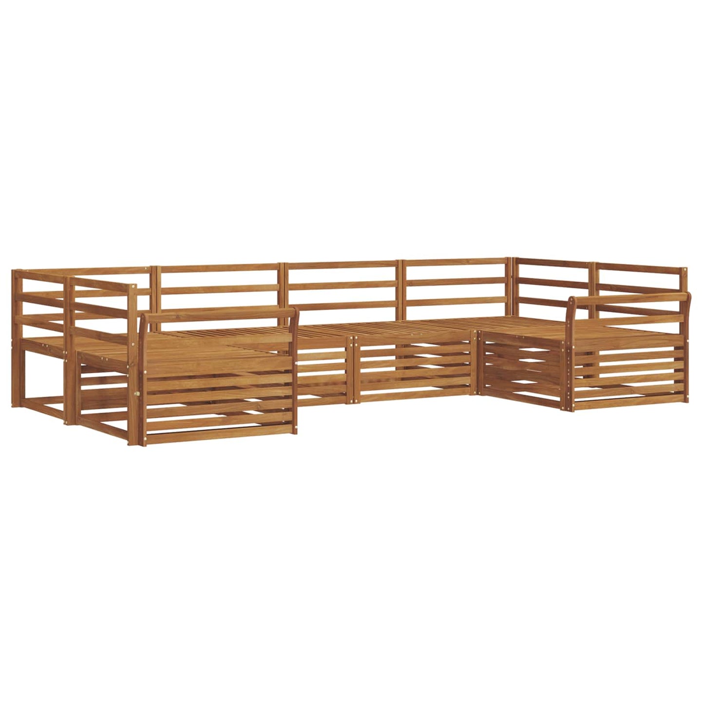 Sofasett 6 pcs Naturlig Solid akasietre vidaXL