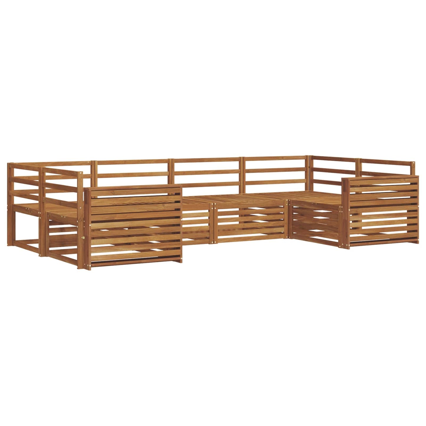 Sofasett 6 pcs Naturlig Solid akasietre vidaXL