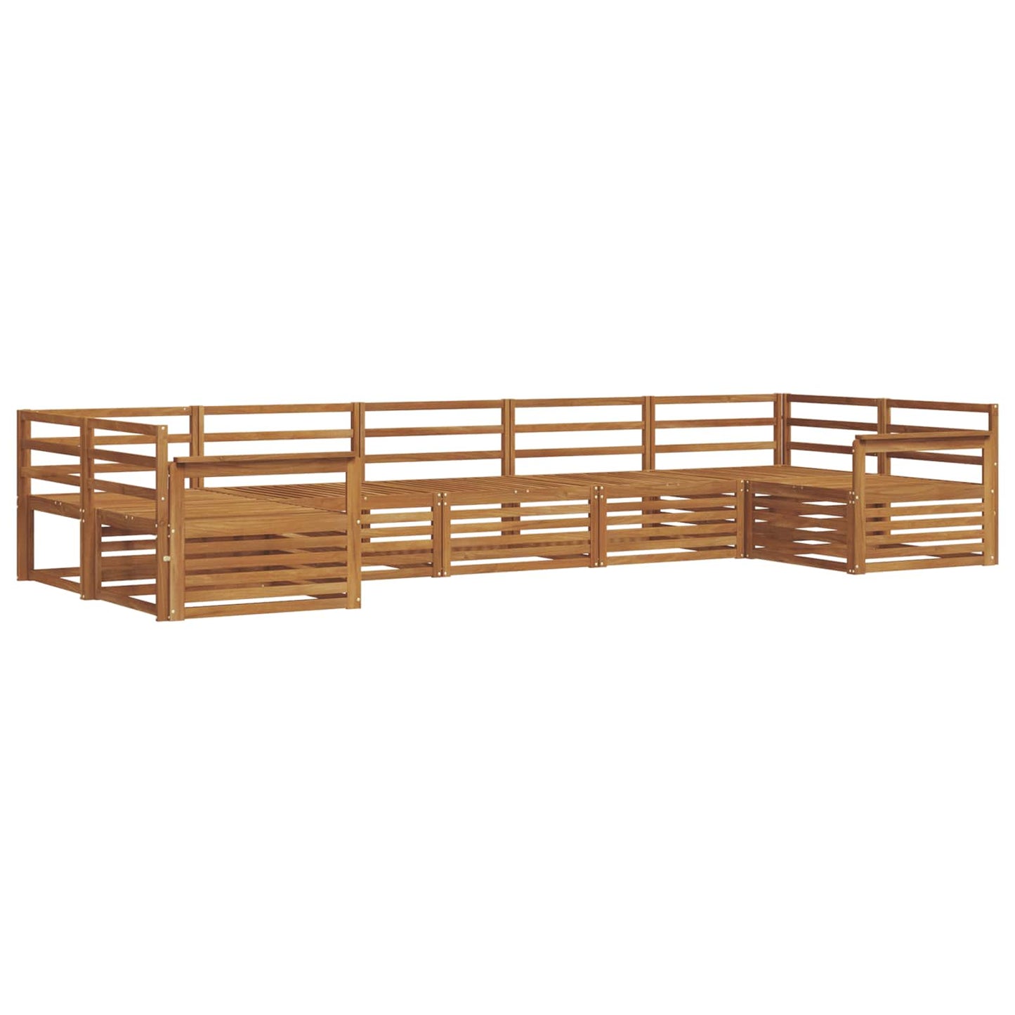 Sofasett 7 pcs Naturlig Solid akasietre vidaXL