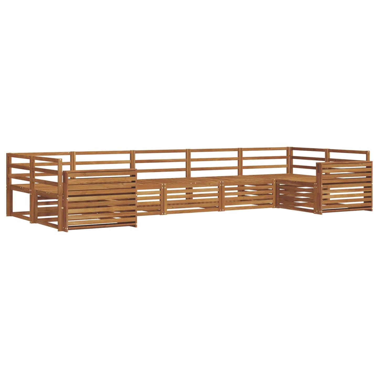 Sofasett 7 pcs Naturlig Solid akasietre vidaXL