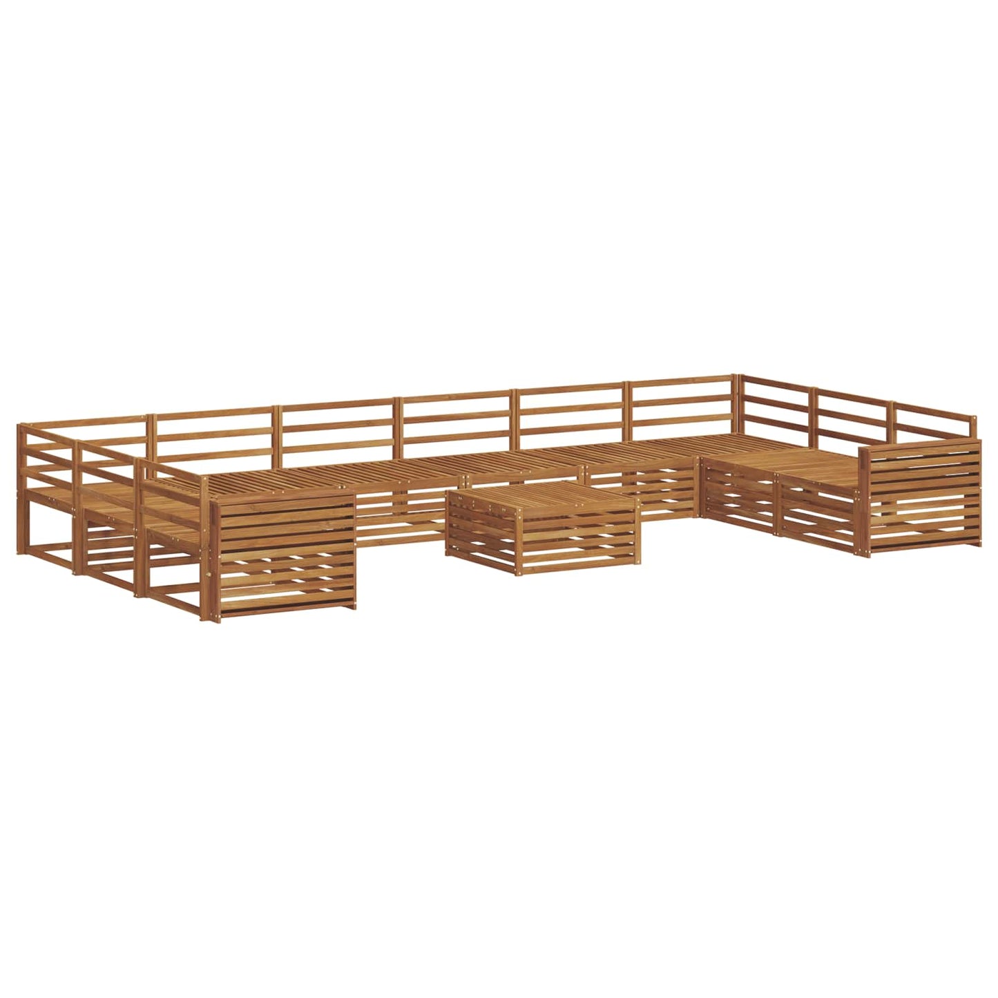 Sofasett 11 pcs Naturlig Solid akasietre