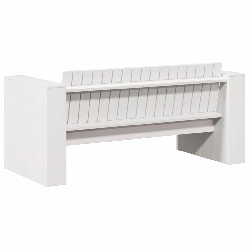 Hagemøbelsofa Hvit 134 x 60 x 62 cm Massiv furu