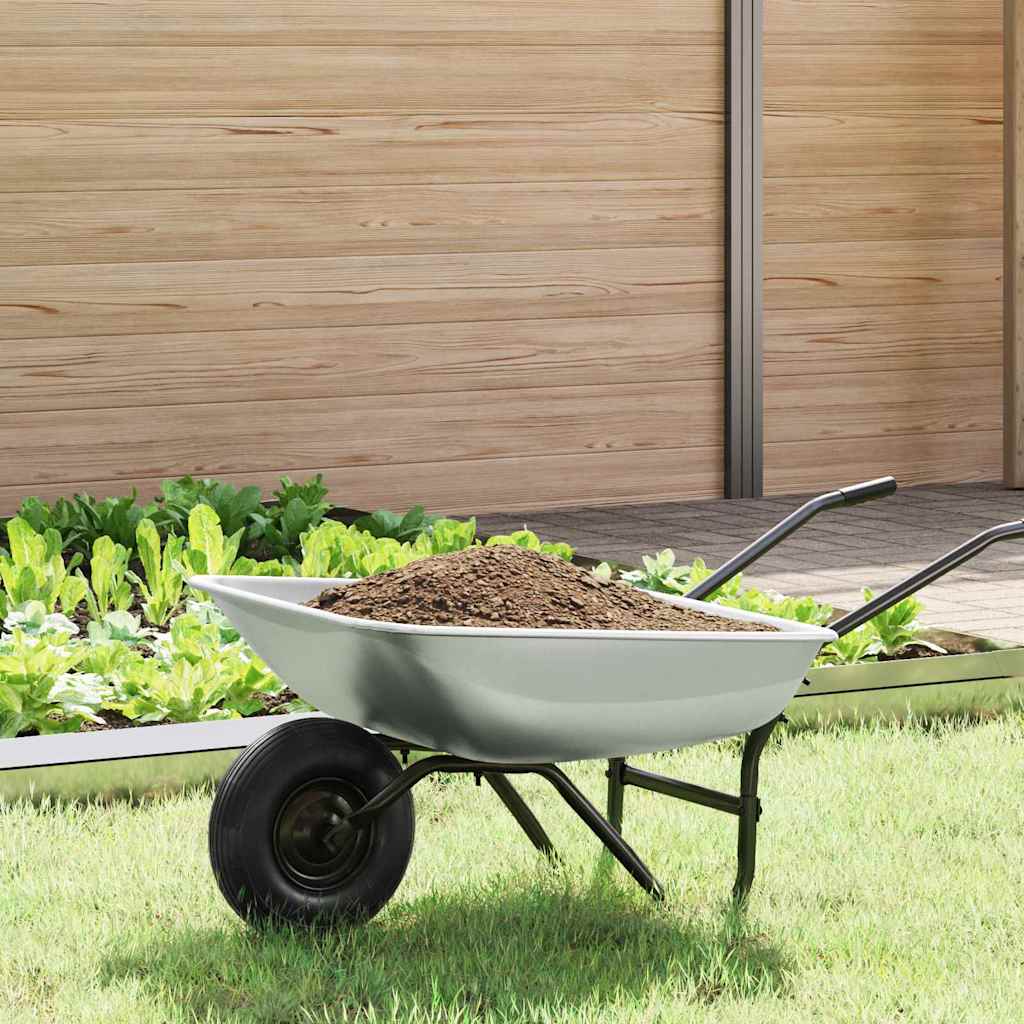 Erstatning for trau til hagevogn sølv 80 x 60 x 25 cm Stål vidaXL