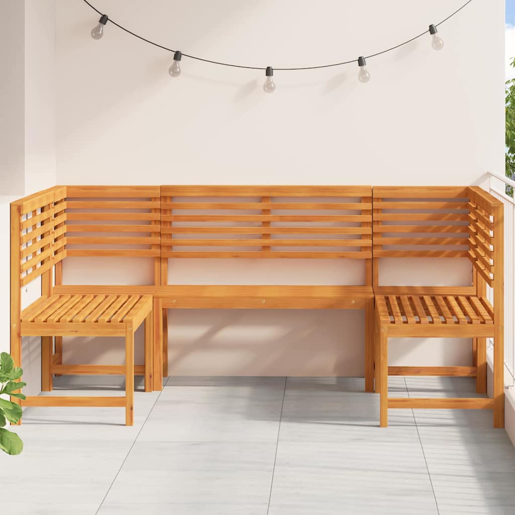 Hagebenk Set 5 pcs Brun Solid akasietre