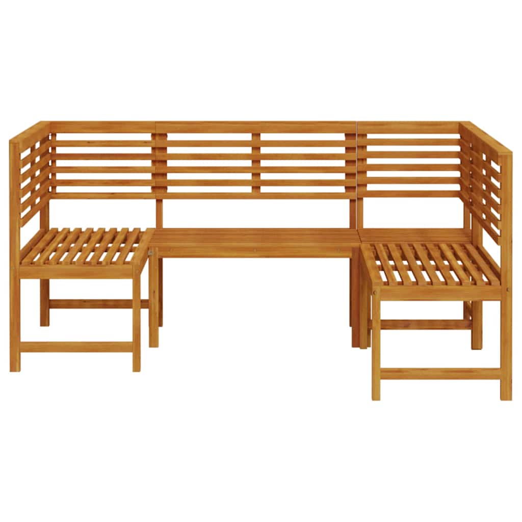 Hagebenk Set 3 pcs Brun Solid akasietre