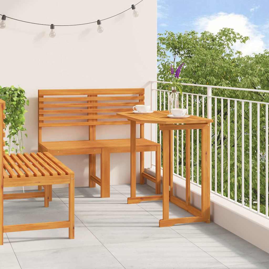 Hage Bistro Sett 3 pcs Brun Solid akasietre