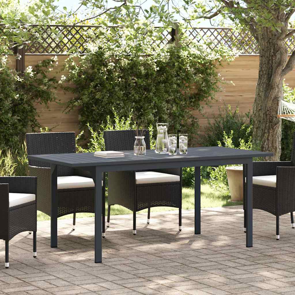 Terrassebord Antrasitt 180 x 80 x 74 cm Pulverlakkert stål