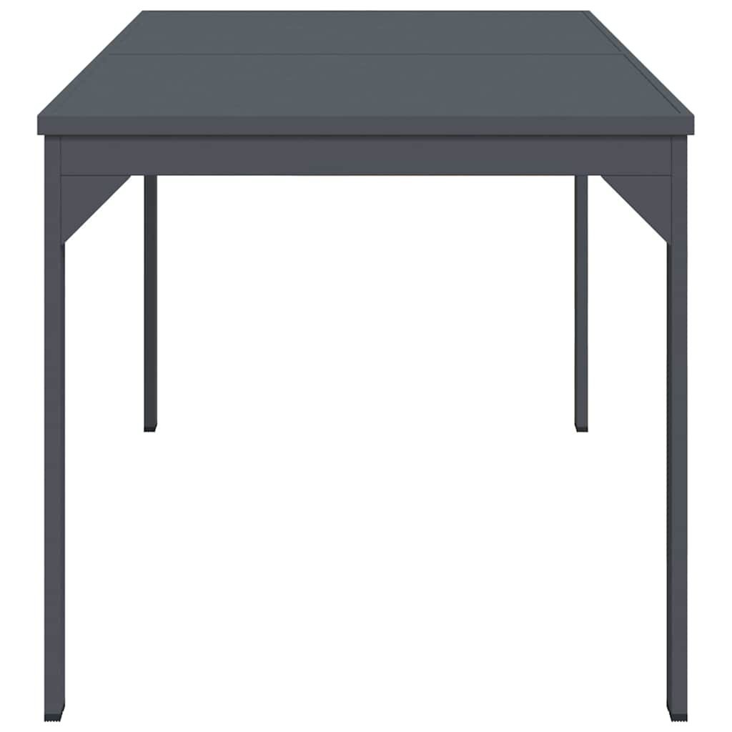 Terrassebord Antrasitt 180 x 80 x 74 cm Pulverlakkert stål