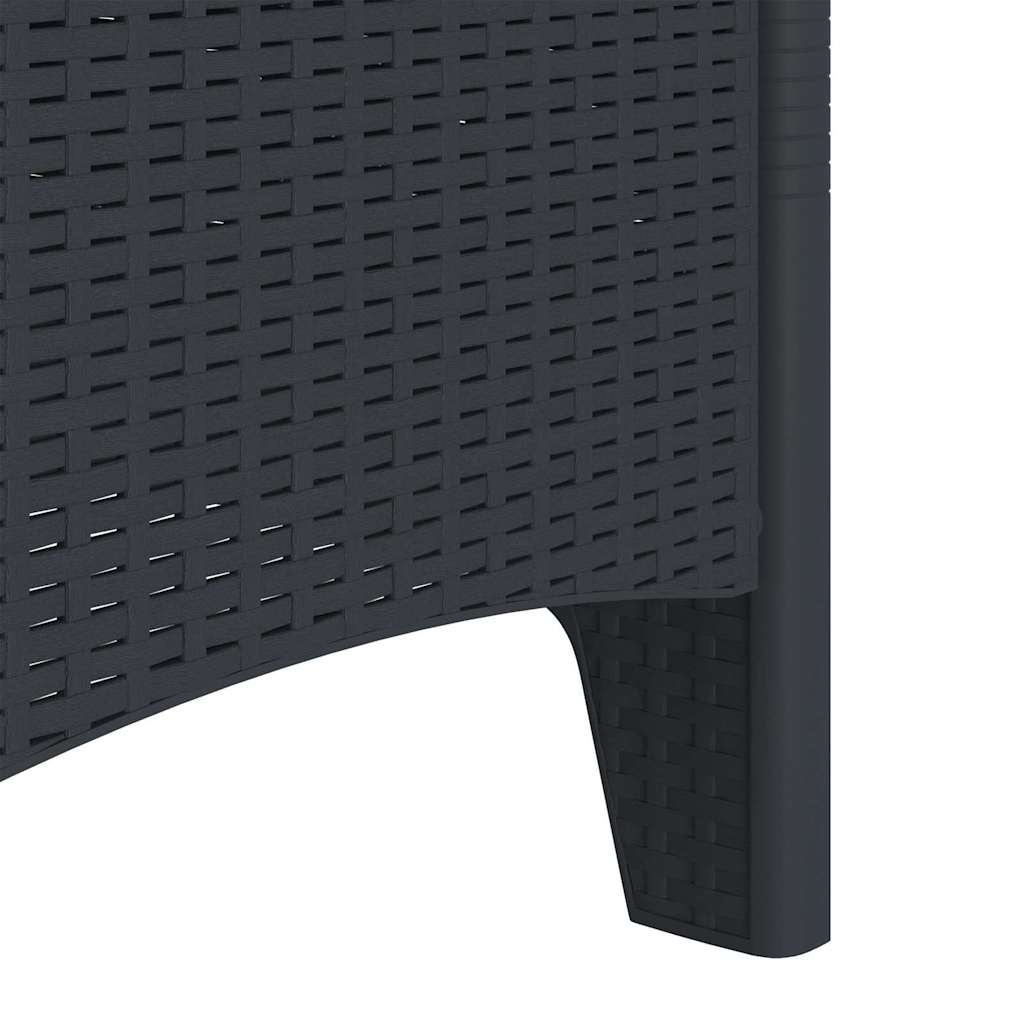 Hage Stol med pute 2 pcs Antrasitt 53 x 49 x 85 cm Polypropen