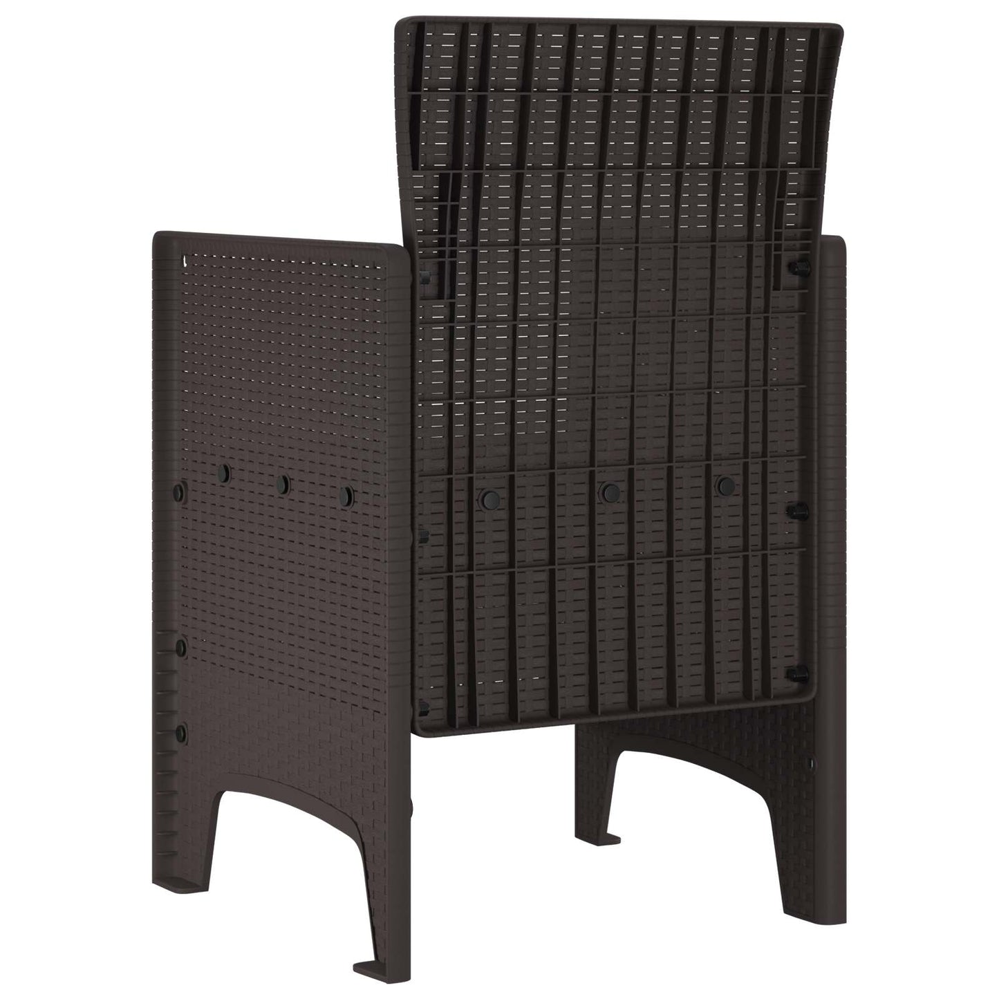 Hage Stol med pute 2 pcs Brun 53 x 49 x 85 cm Polypropen vidaXL