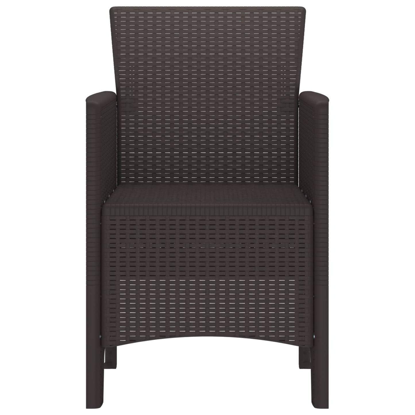 Hage Stol med pute 2 pcs Brun 53 x 49 x 85 cm Polypropen vidaXL