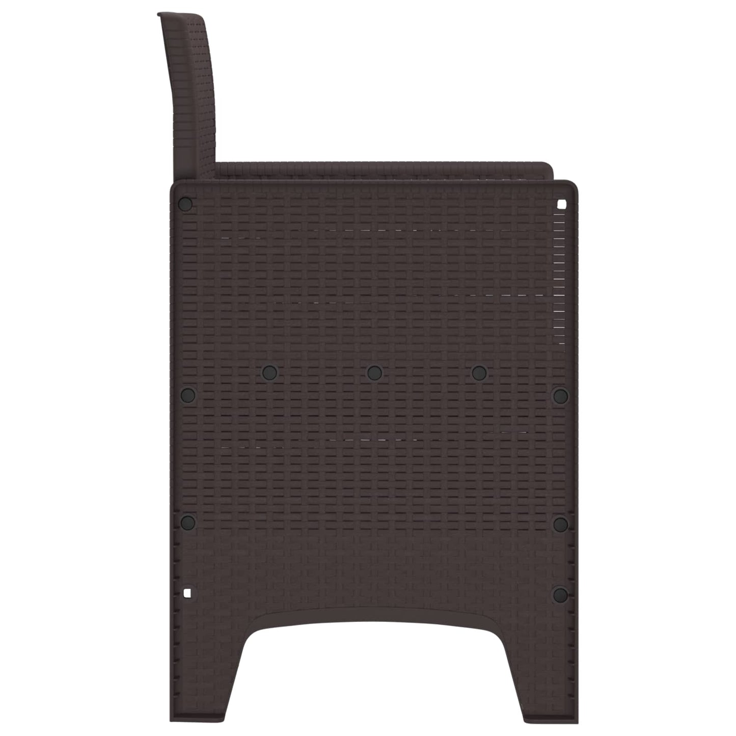Hage Stol med pute 2 pcs Brun 53 x 49 x 85 cm Polypropen vidaXL