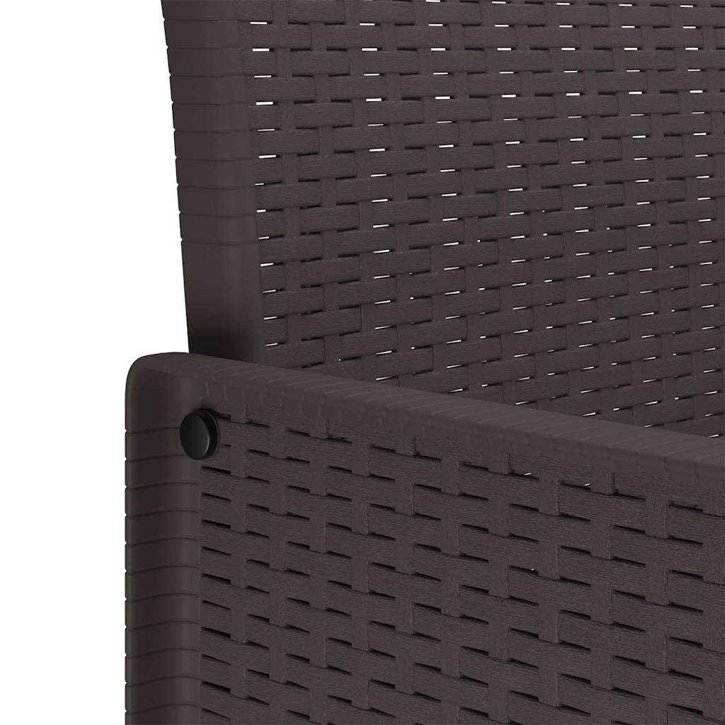 Hage Stol med pute 2 pcs Brun 53 x 49 x 85 cm Polypropen