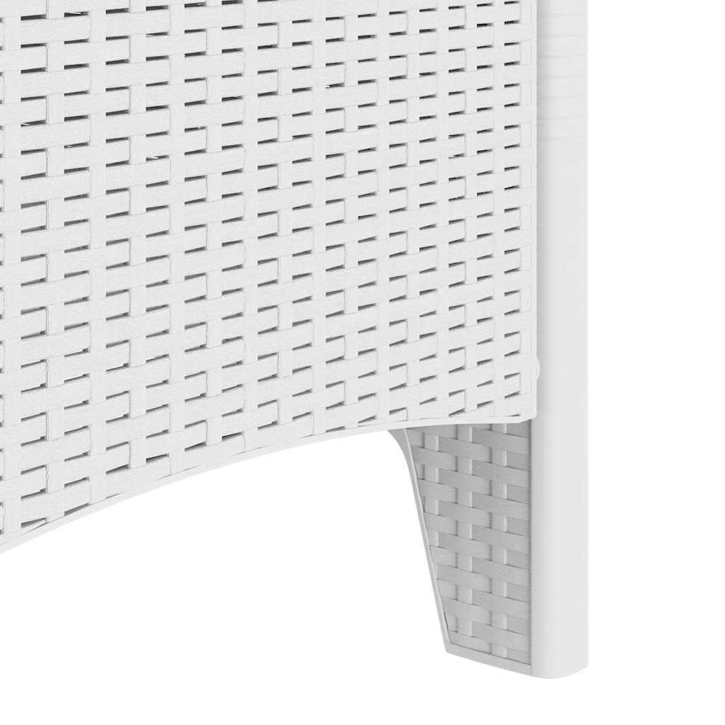Hage Stol med pute 2 pcs Hvit 53 x 49 x 85 cm Polypropen