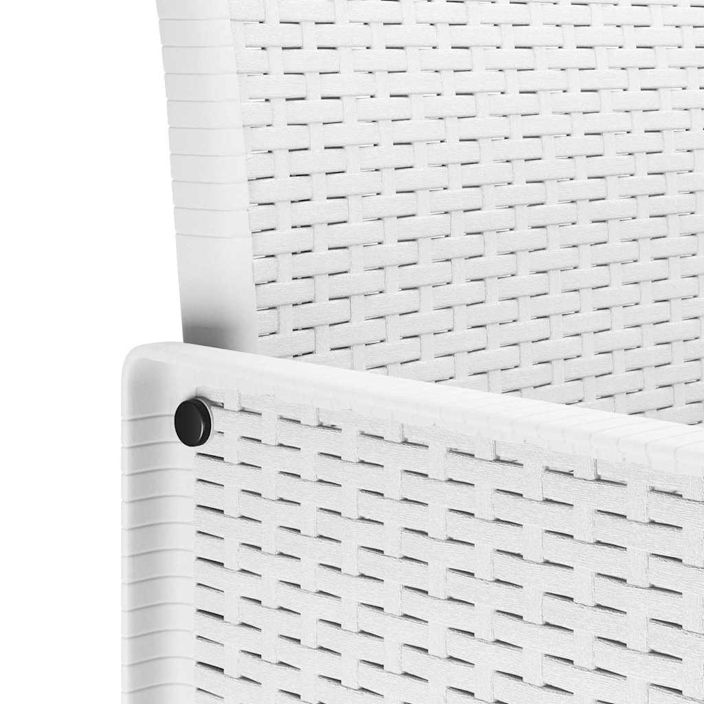 Hage Stol med pute 2 pcs Hvit 53 x 49 x 85 cm Polypropen