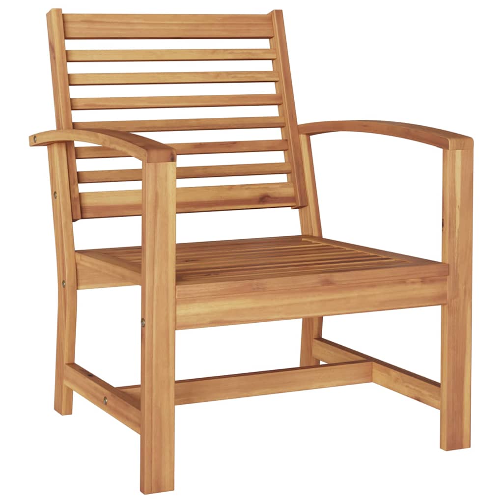 Hagesofa Set 5 pcs Naturlig Massivt Teaktre