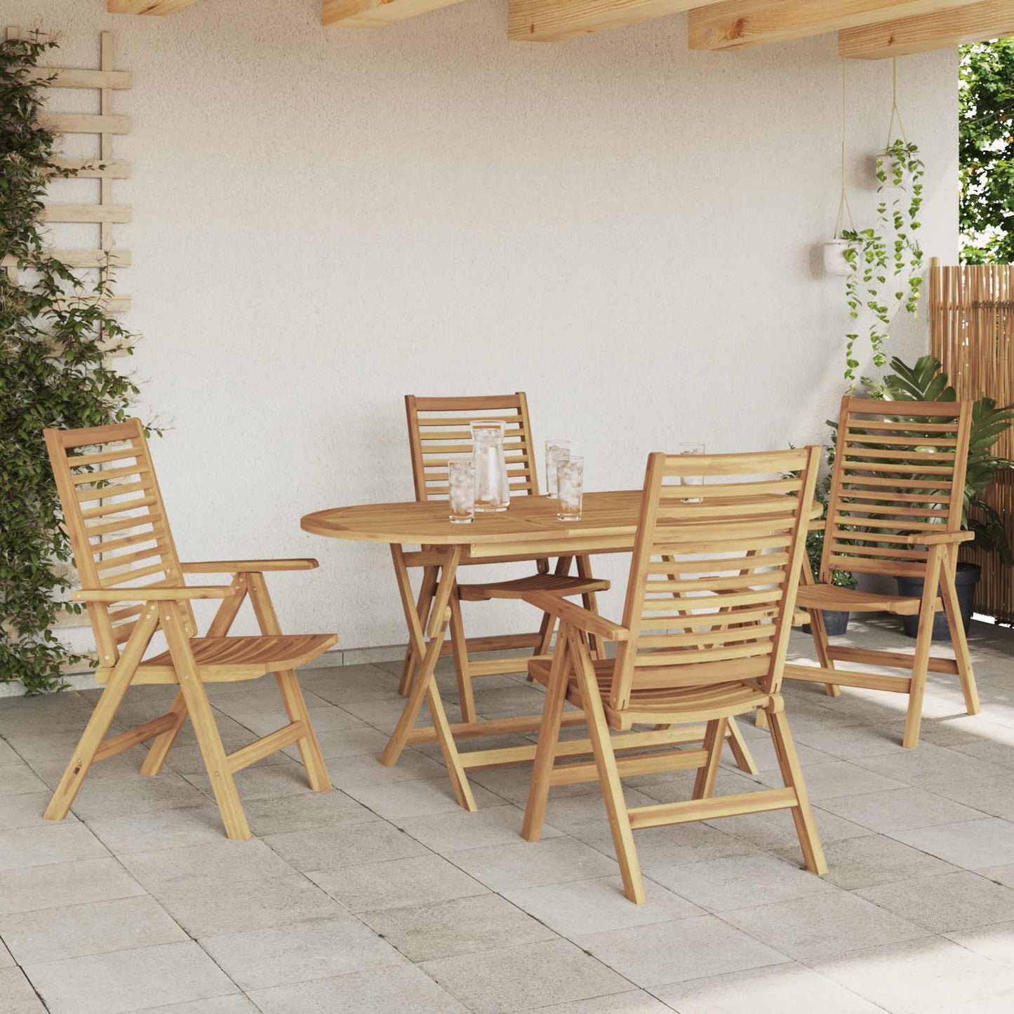 Hage Spisegruppe 5 pcs Brun Massivt Teaktre