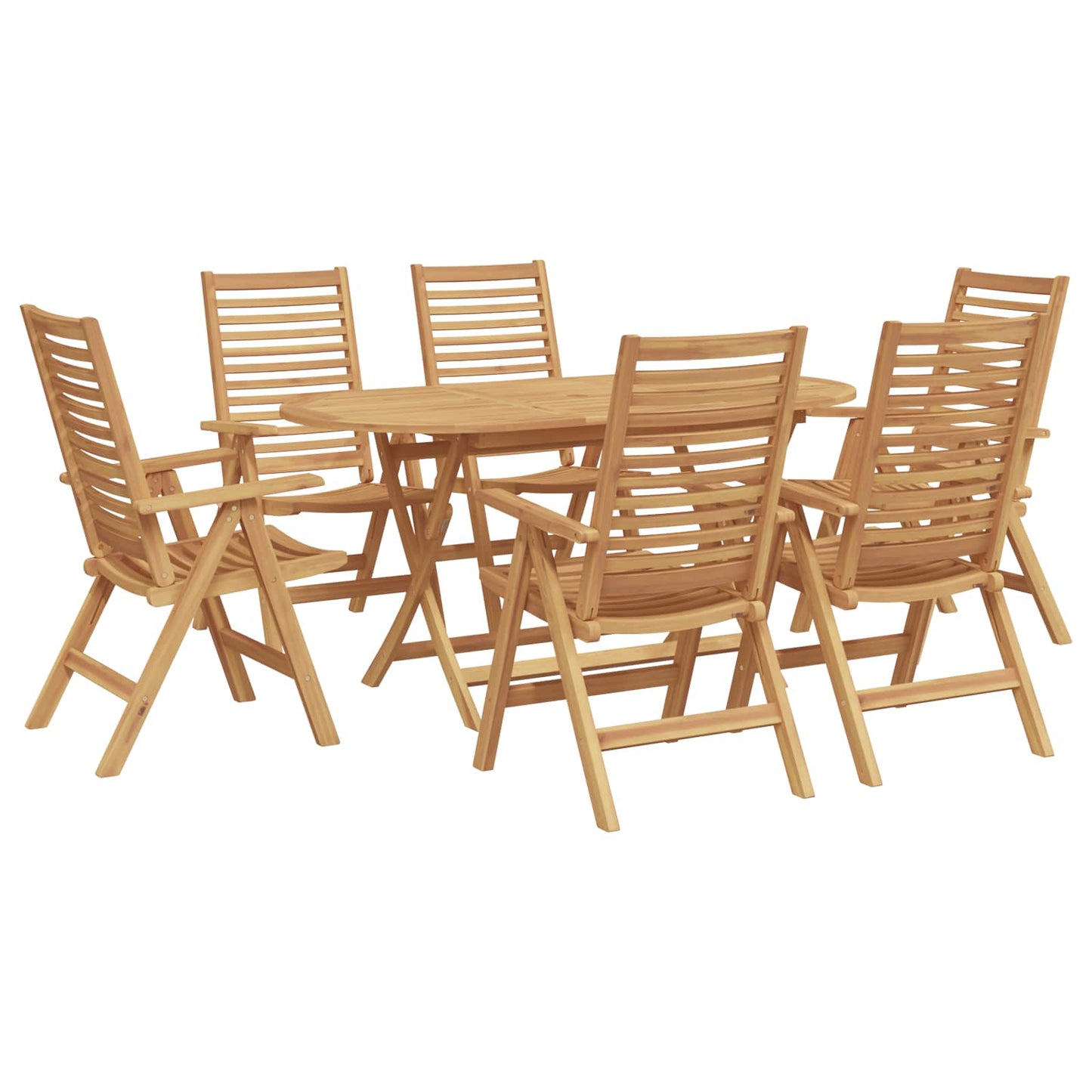 Hage Spisegruppe 7 pcs Brun Massivt Teaktre