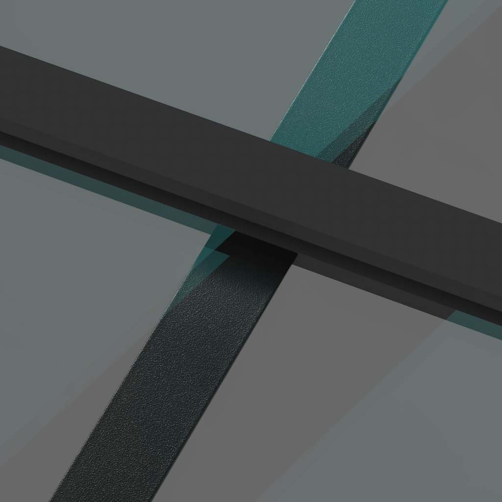 Skyvedør med monteringssett svart 76x205 cm herdet glass vidaXL