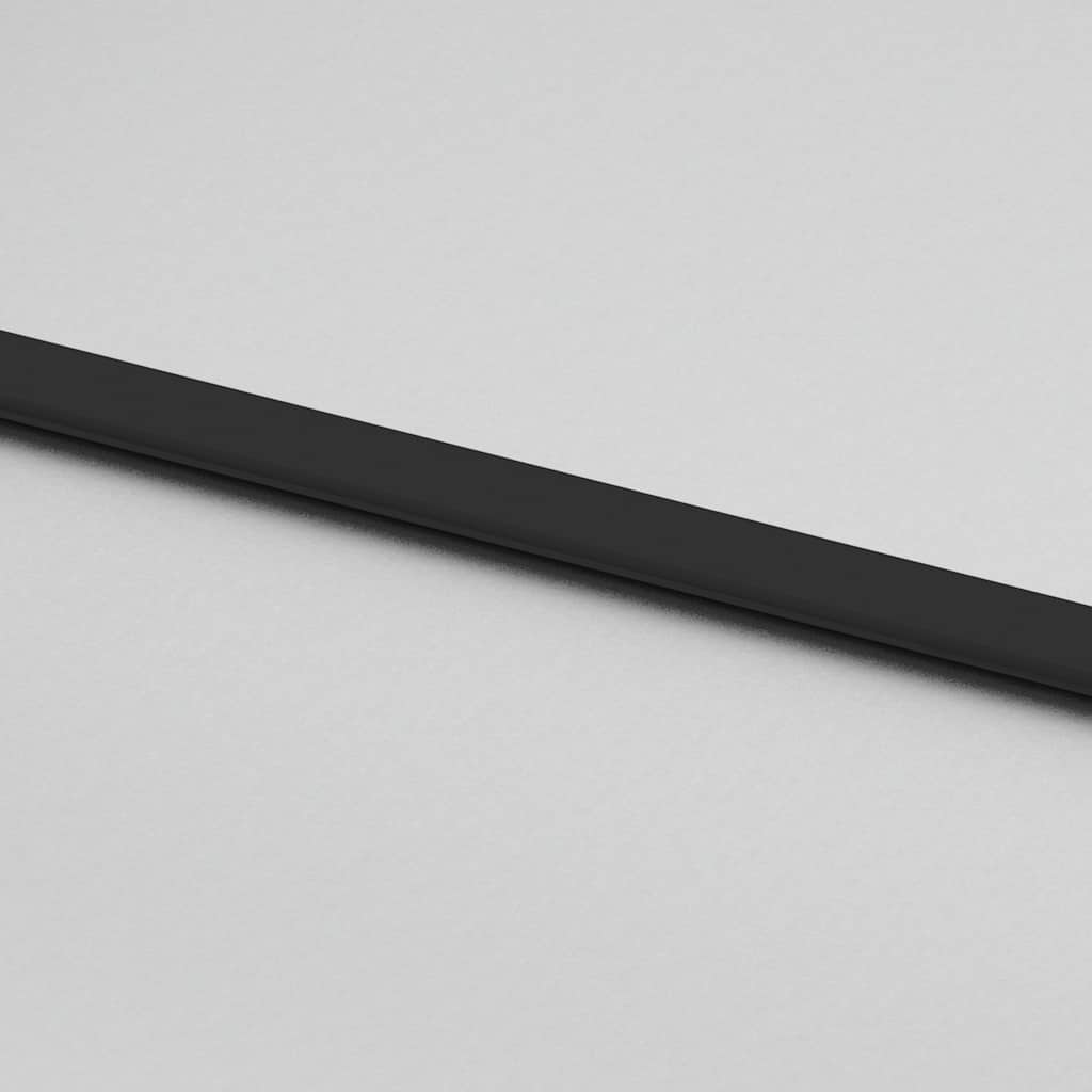 Skyvedør med monteringssett svart 76x205 cm ESG-glass