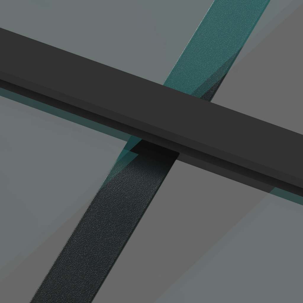 Skyvedør med monteringssett svart 90x205 cm herdet glass vidaXL