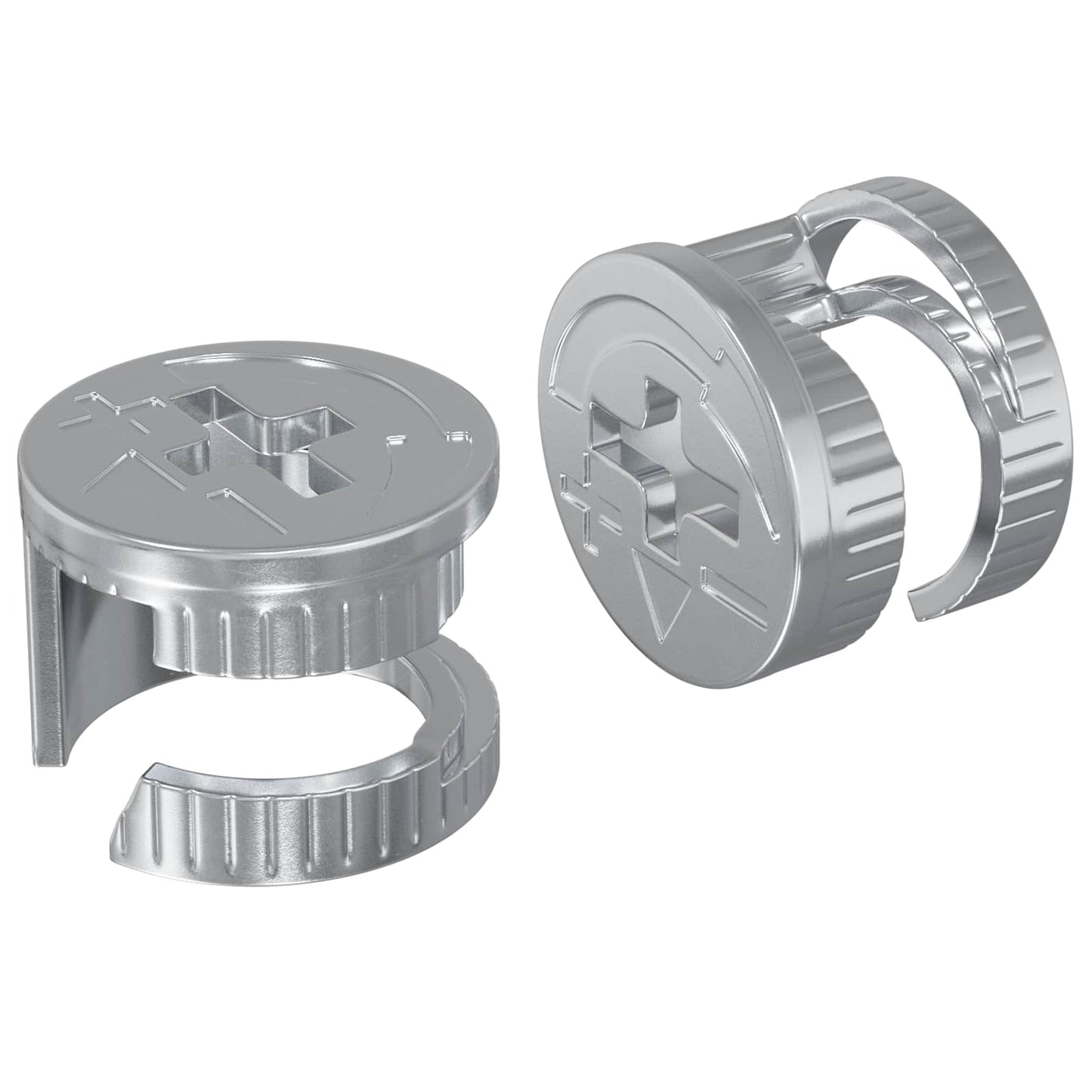 Kamelåsemuttere 2 pcs sølv 15 x 11,5 mm Metall