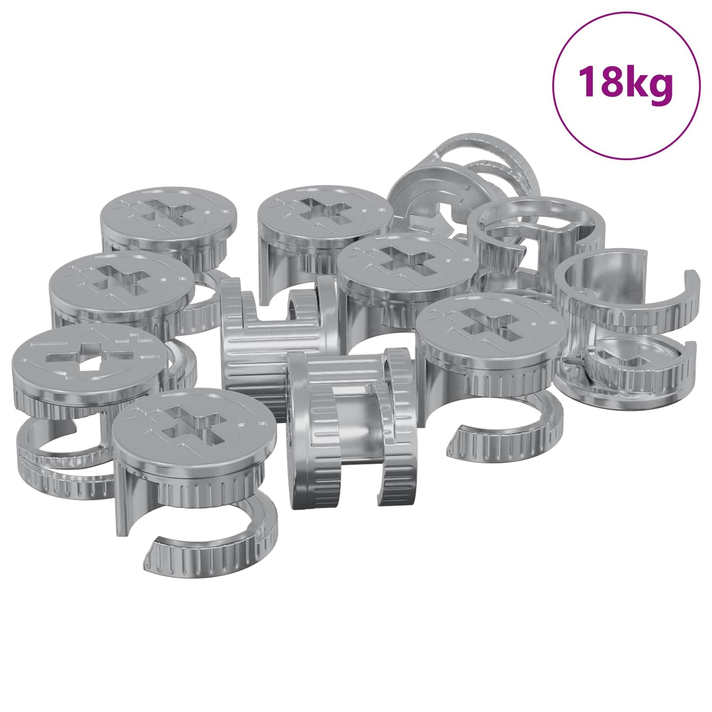 Kamelåsemuttere 4000 pcs sølv Metall