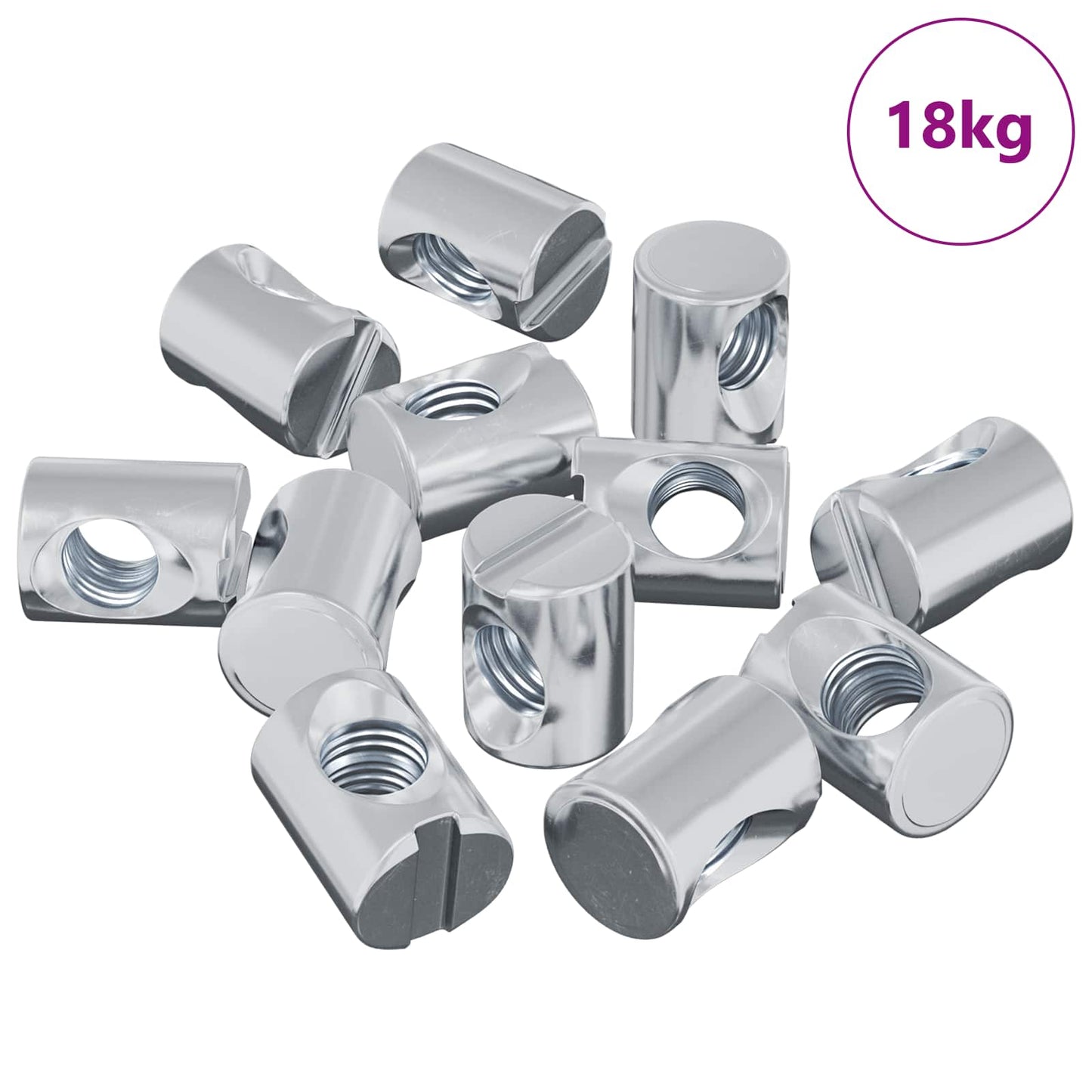 Fat Mutter 3462 pcs sølv M6 x 13 mm Jern
